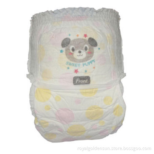 Disposable baby pull-ups diaper with soft non-woven surface